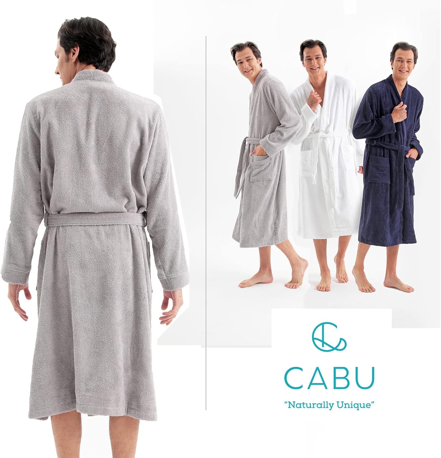 Terry Cloth Robes for Men 100% Natural Turkish Cotton Bathrobe for Men - Luxury Mens Robes in a Great Box